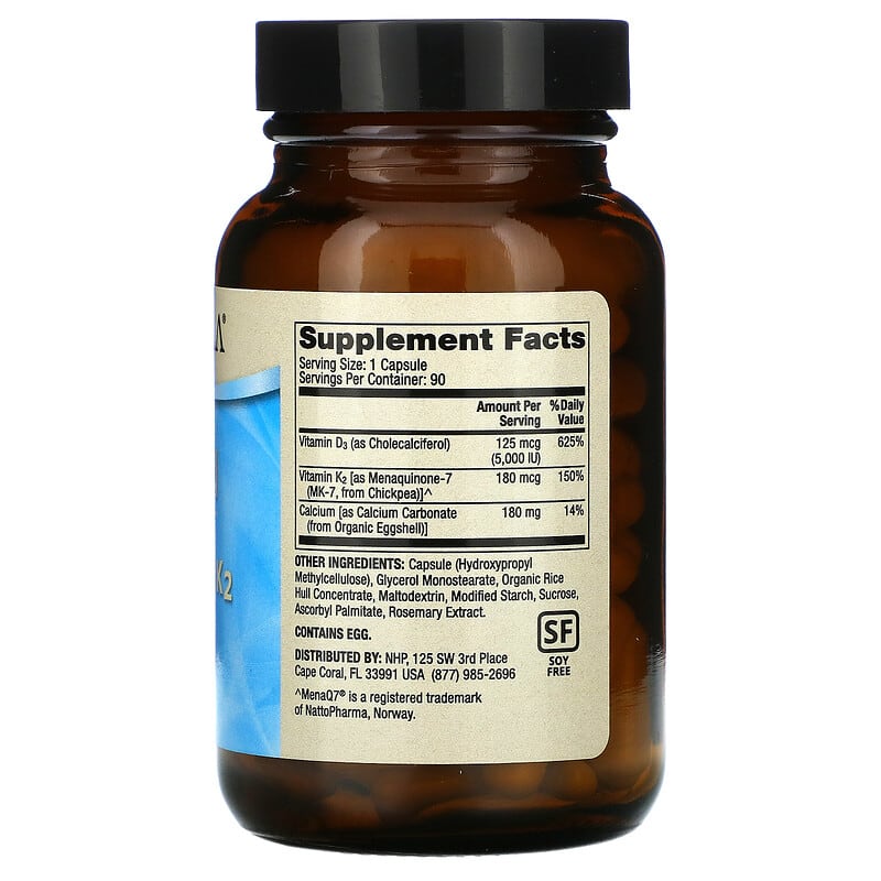 Dr. Mercola, Calcium with Vitamins D3 & K2, 90 Capsules 813006019958