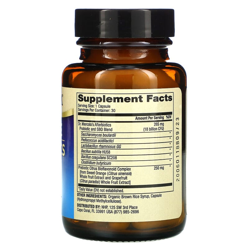 Dr. Mercola, Complete Afterbiotics, 18 Billion CFU, 30 Capsules 810487033596