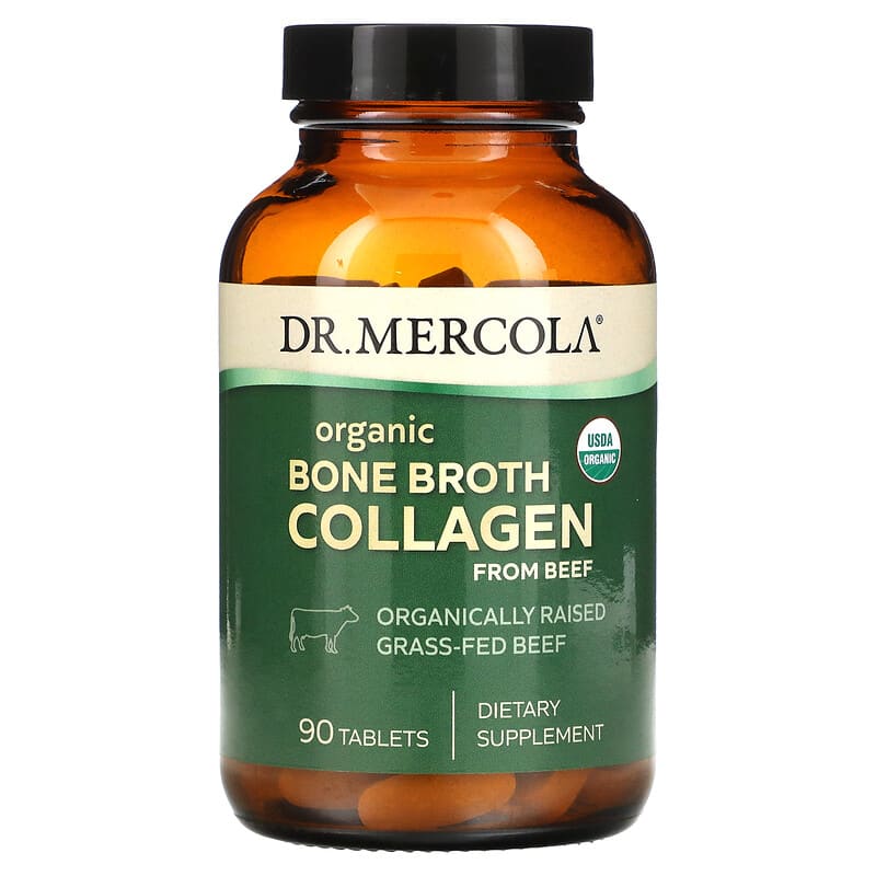 Dr. Mercola Organic Bone Broth Collagen  90 Tablets 810487031455