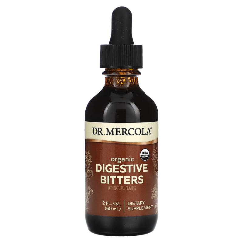 Dr. Mercola Organic Digestive Bitters with Natural Flavors 2 fl oz (60 ml) 810487033589