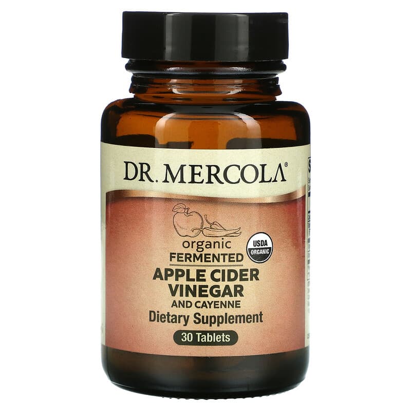 Dr. Mercola Organic Fermented Apple Cider Vinegar and Cayenne 30 Tablets 810487032346