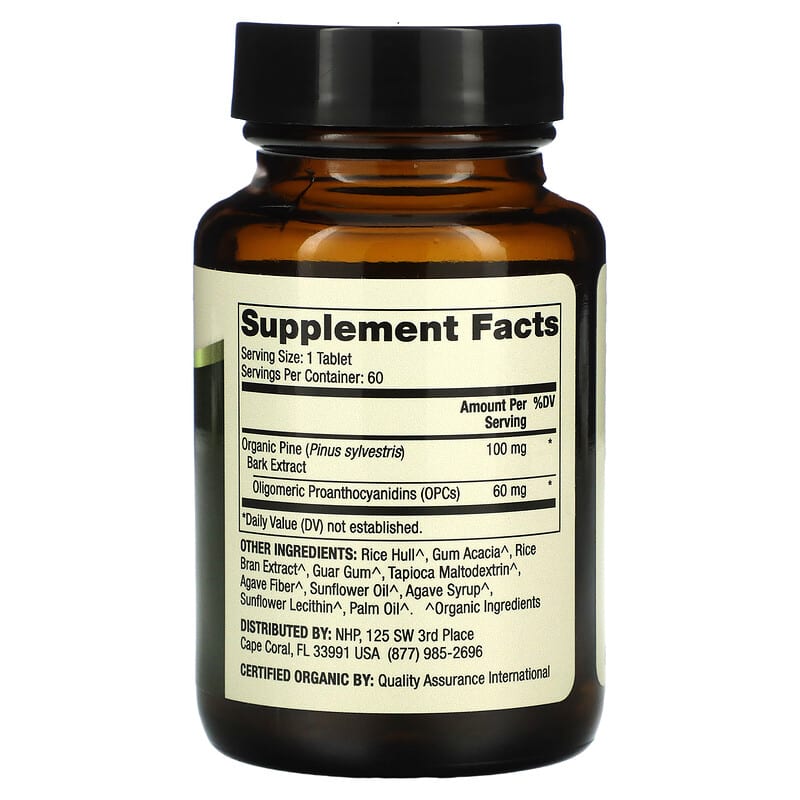 Dr. Mercola, Organic Pine Bark Extract with OPCs, 60 Tablets 810487039260