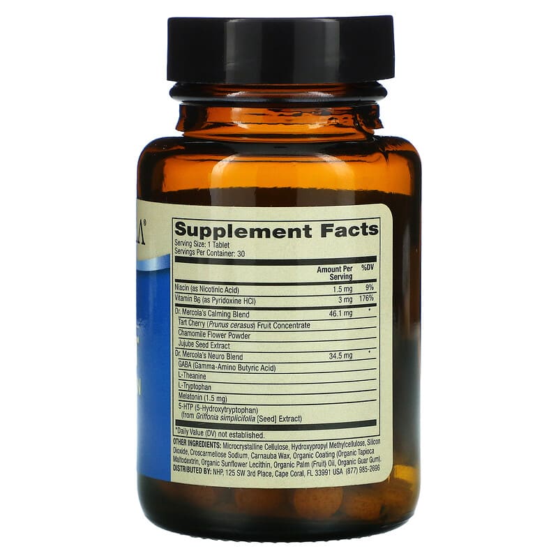 Dr. Mercola, Sleep Support with Melatonin, 30 Tablets 810487031479