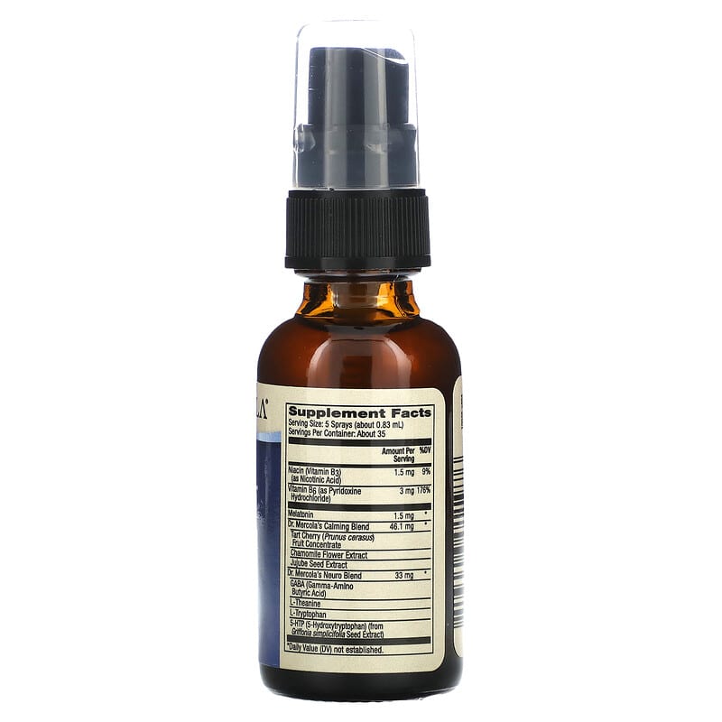 Dr. Mercola, Sleep Support with Melatonin, Natural Raspberry, 0.98 fl oz (29 ml) 813006011976