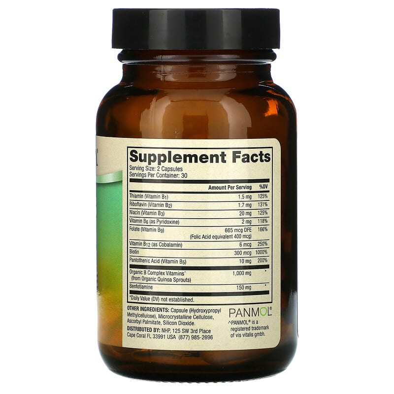 Dr. Mercola, Vitamin B Complex with Benfotiamine, 60 Capsules 813006018340