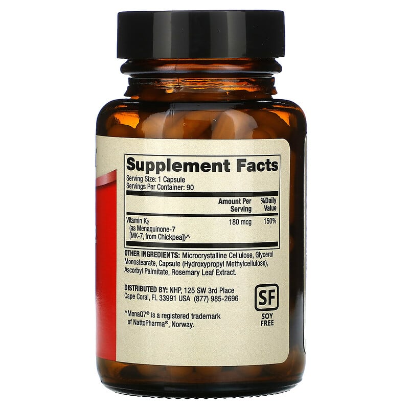 Dr. Mercola, Vitamin K2, 180 mcg, 90 Capsules 813006015325