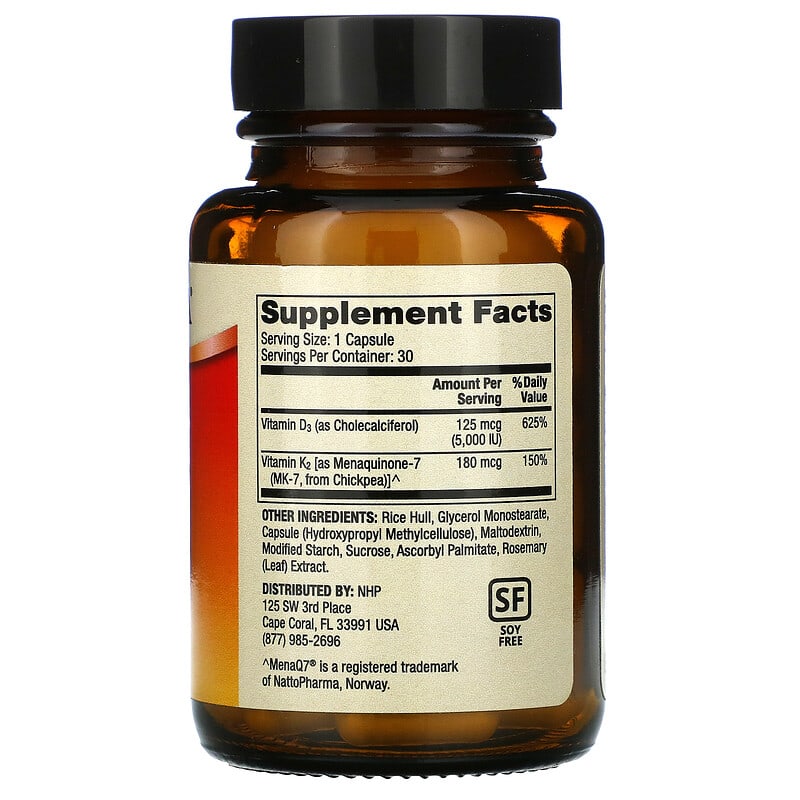 Dr. Mercola, Vitamins D3 & K2, 30 Capsules 813006016919