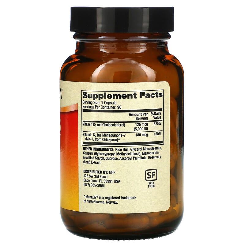Dr. Mercola, Vitamins D3 & K2, 90 Capsules 813006019965
