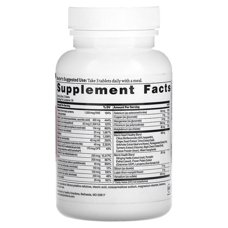 Dr. Sinatra, Heart Healthy Multivitamin, Men, 90 Tablets 678829203027