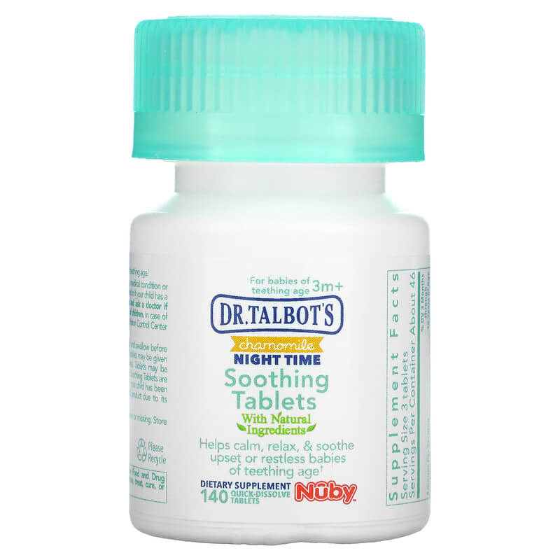 Dr. Talbot's, Chamomile Night Time Soothing Tablets, 3 m+, 140 Tablets 370797232404