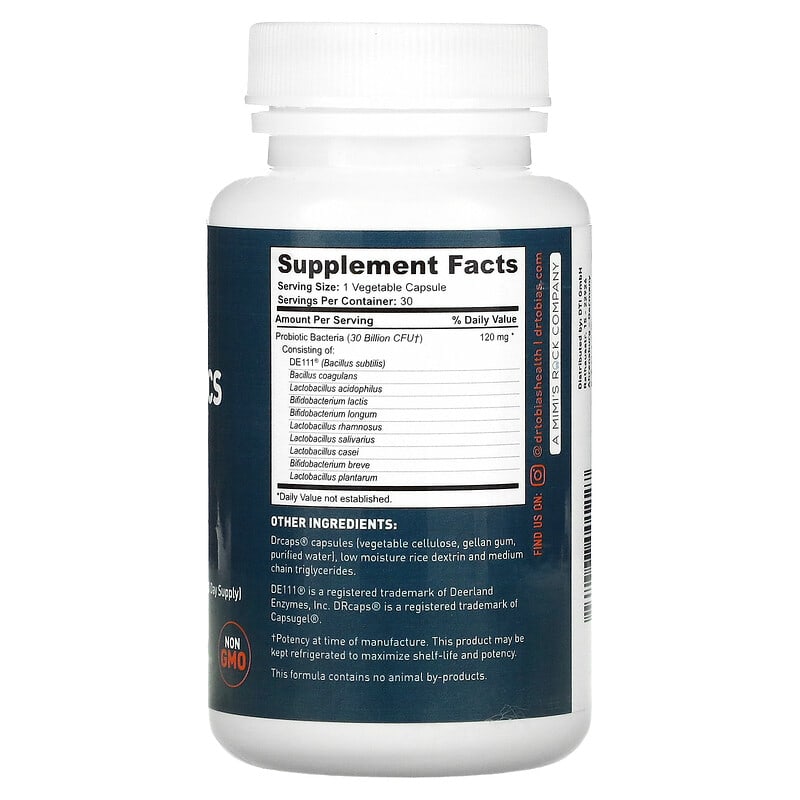 Dr. Tobias, Probiotics, 30 Billion, 30 Delayed Release Capsules 842367001227