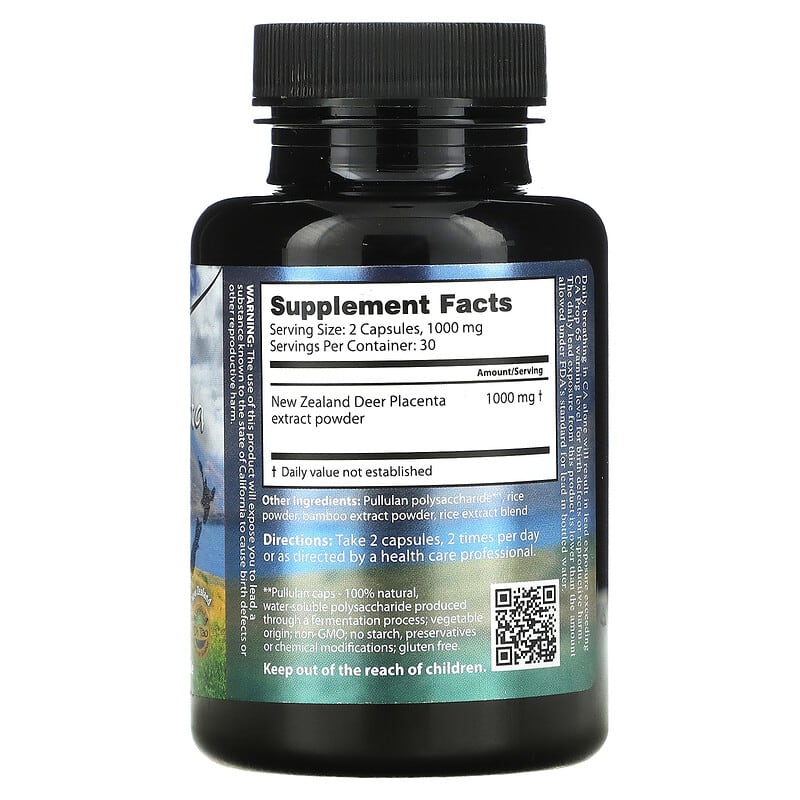 Dragon Herbs ( Ron Teeguarden ), Deer Placenta, 500 mg, 60 Capsules 679372005168