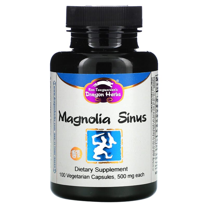 Dragon Herbs (Ron Teeguarden) Magnolia Sinus 500 mg 100 Vegetarian Capsules 679372002013
