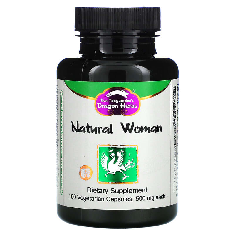 Dragon Herbs (Ron Teeguarden) Natural Woman 500 mg 100 Vegetarian Capsules 679372004505
