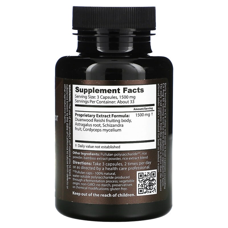 Dragon Herbs ( Ron Teeguarden ), Supreme Protector, 500 mg, 100 Capsules 679372001009