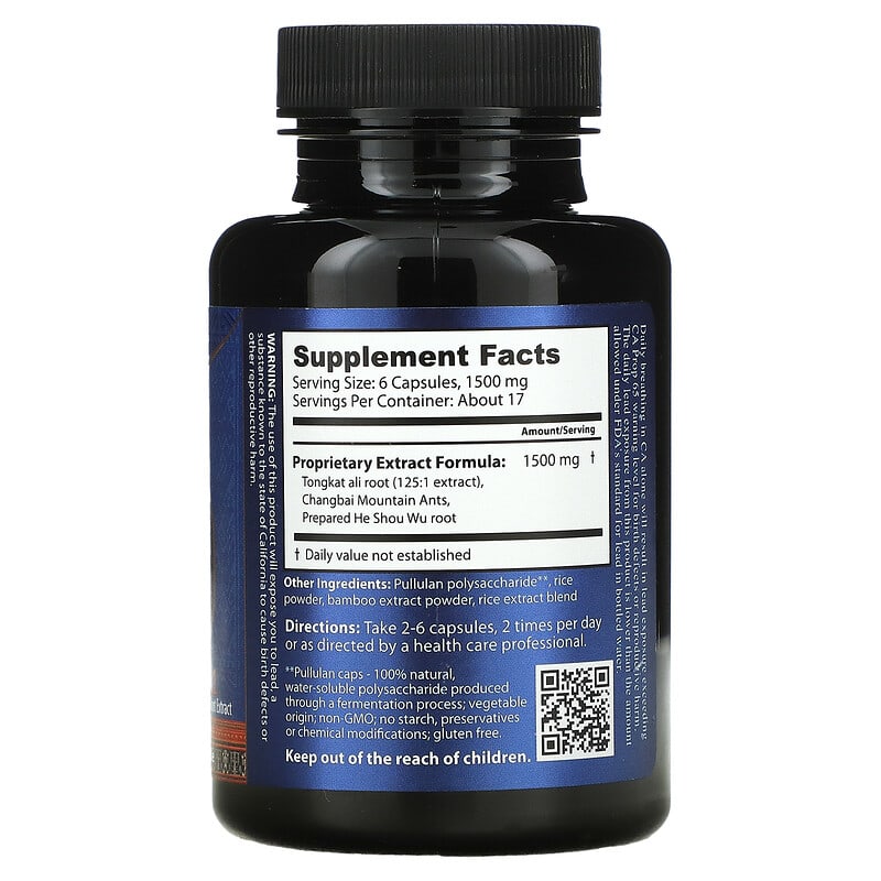 Dragon Herbs ( Ron Teeguarden ), Tom Kat, Potent Jing Tonic For Men, 250 mg, 100 Capsules 679372005601