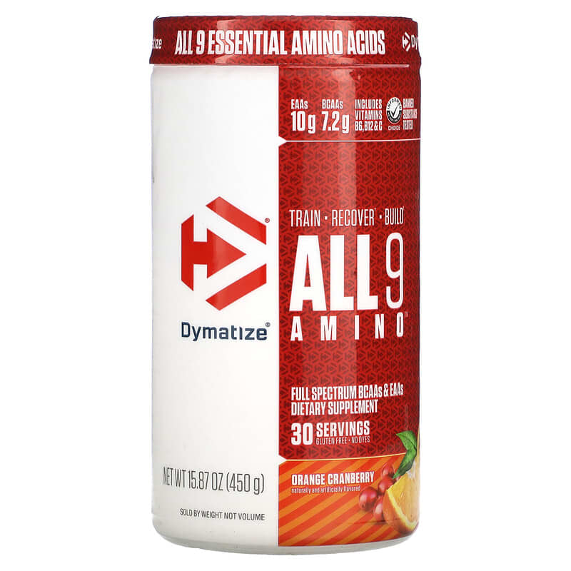 Dymatize ALL9AMINO Orange Cranberry 15.87 oz (450 g) 705016181025
