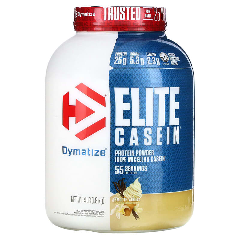 Dymatize Elite Casein Smooth Vanilla 4 lb (1.8 kg) 705016226184