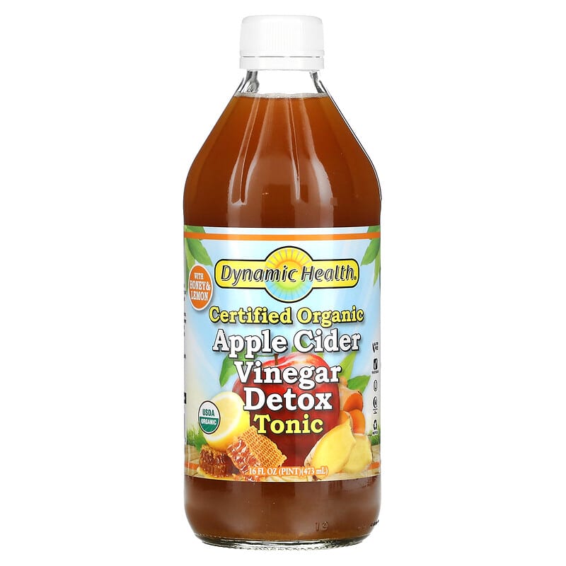 Dynamic Health Certified Organic Apple Cider Vinegar Detox Tonic 16 fl oz (473 ml) 790223656640
