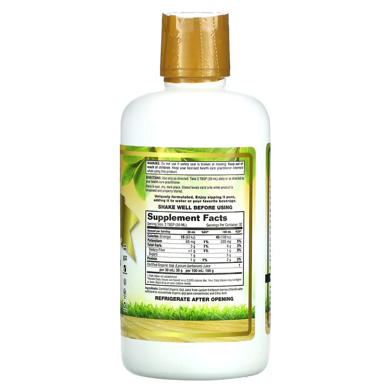 Dynamic Health, Certified Organic Goji Gold, 100% Juice, 32 fl oz (946 ml) 790223100709