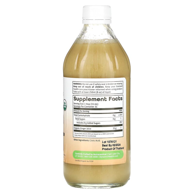 Dynamic Health, Ginger Juice, 16 fl oz (473 ml) 790223225914