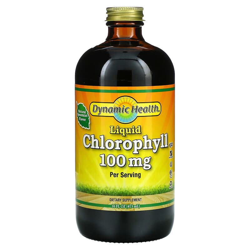 Dynamic Health Liquid Chlorophyll Natural Spearmint 100 mg 16 fl oz (473 ml) 790223101584
