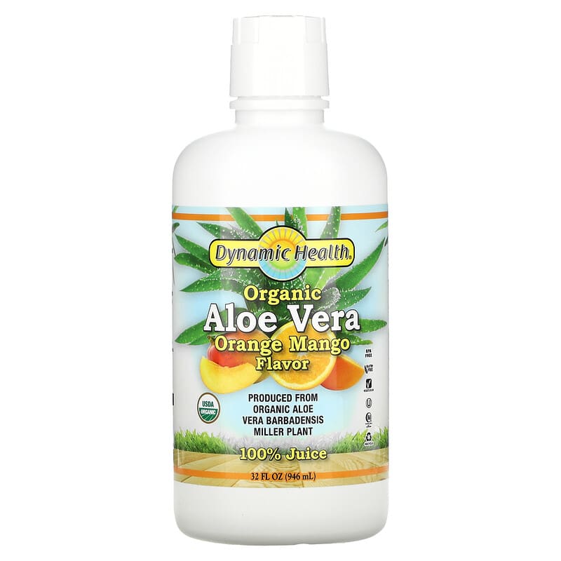 Dynamic Health Organic Aloe Vera Orange Mango 32 fl oz (946 ml) 790223100778