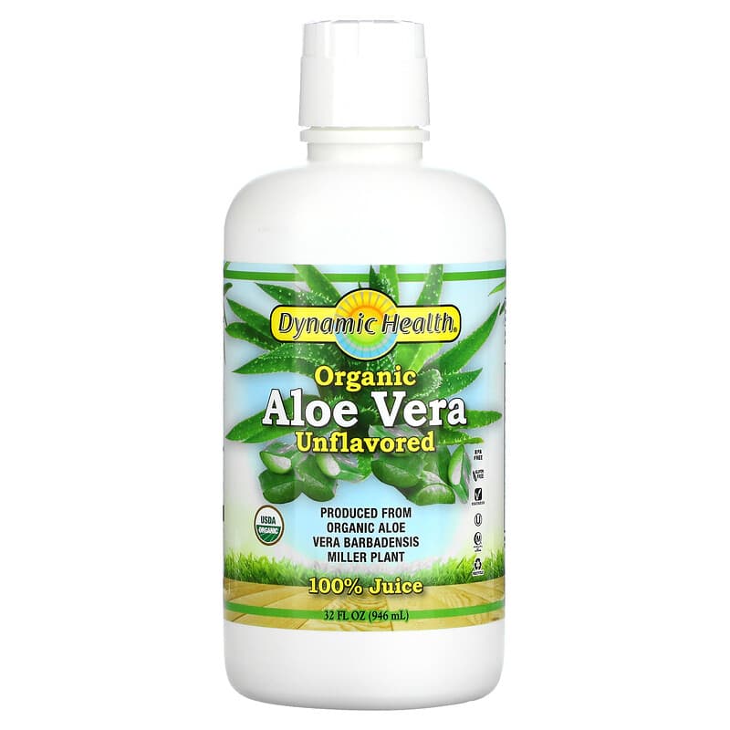 Dynamic Health Organic Aloe Vera Unflavored 32 fl oz (946 ml) 790223100754