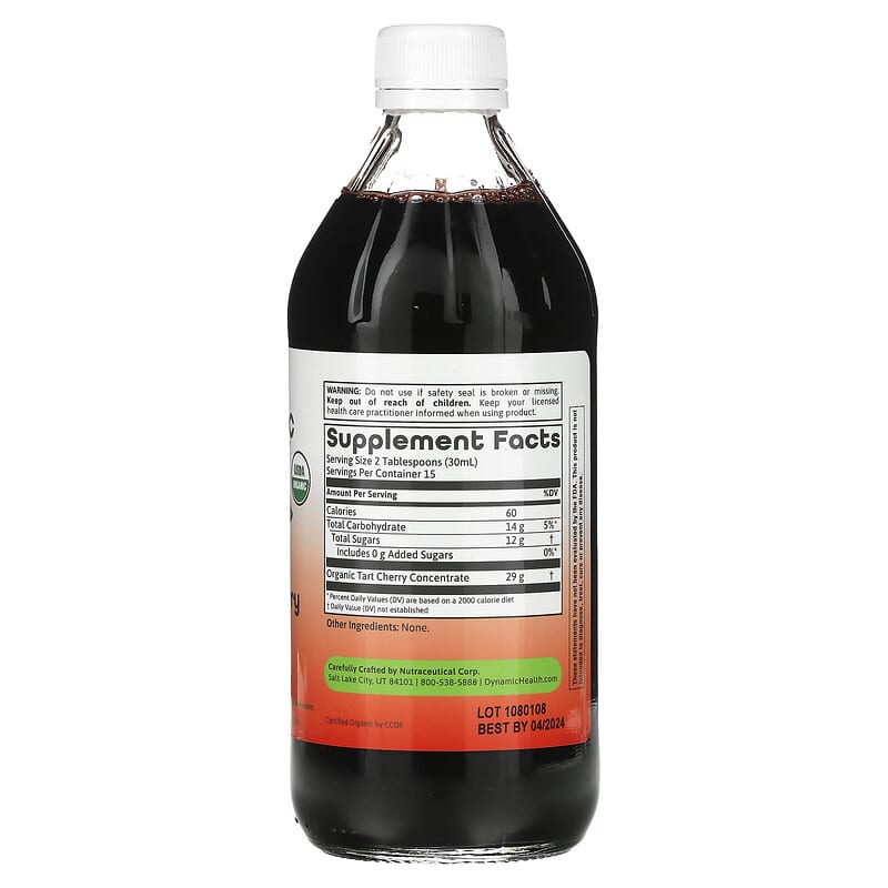 Dynamic Health, Tart Cherry Concentrate, 16 fl oz (473 ml) 790223101256