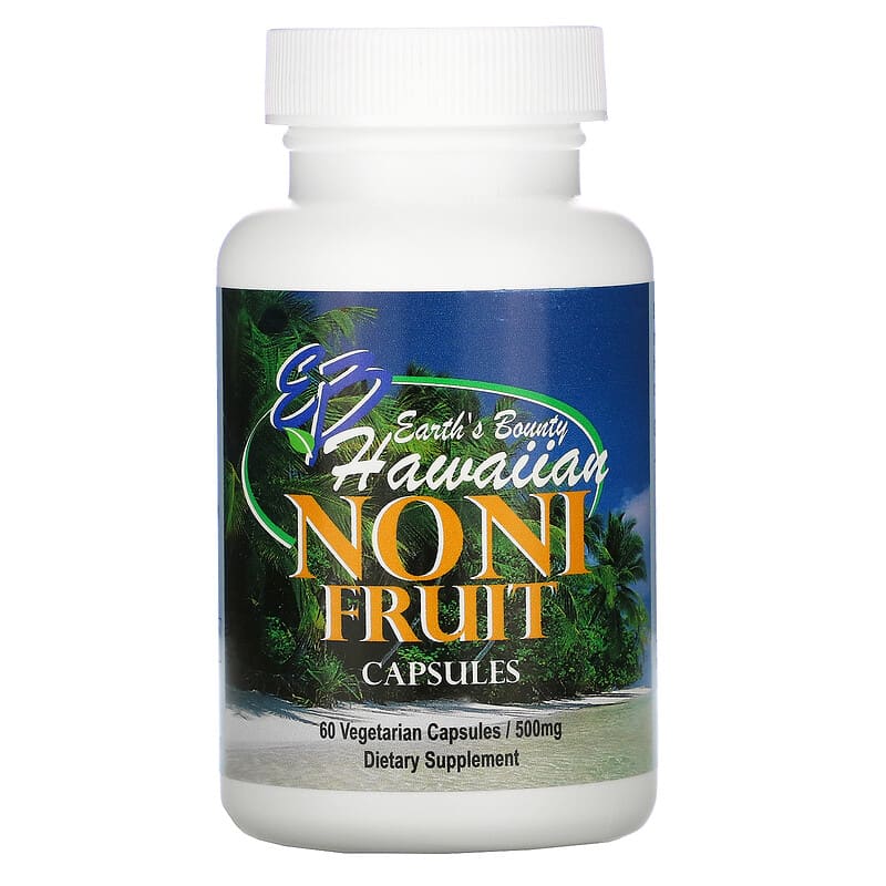 Earth's Bounty (Matrix Health) Noni Fruit Hawaiian 500 mg 60 Vegetarian Capsules 707990201003
