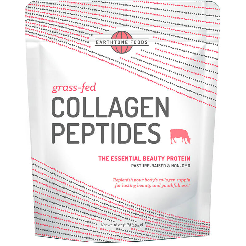 Earthtone Foods Grass-Fed Collagen Peptides Unflavored 16 oz (454 g) 760488373811