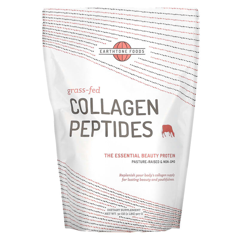 Earthtone Foods Grass Fed Collagen Peptides Unflavored 32 oz (907 g) 760488373828