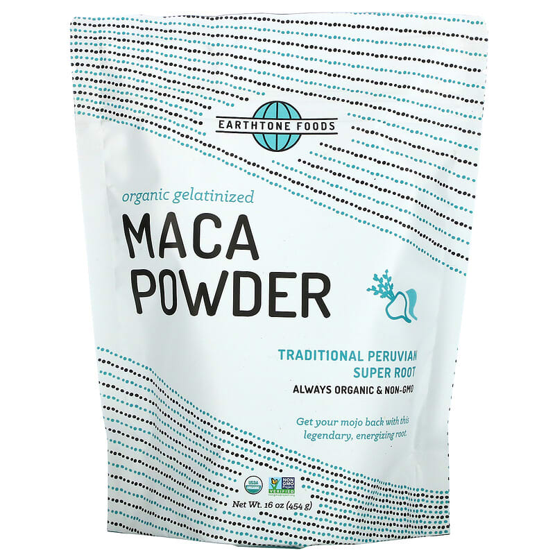 Earthtone Foods Organic Gelatinized Maca Powder 16 oz (454 g) 760488373859