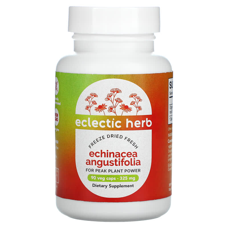 Eclectic Institute Freeze Dried Fresh Echinacea Angustifolia 325 mg 90 Veg Caps 23363309115