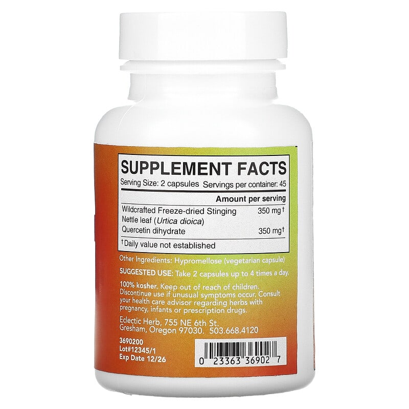 Eclectic Institute, Freeze Dried Fresh, Needle Quercetin, 175 mg, 90 Veg Caps 23363369027