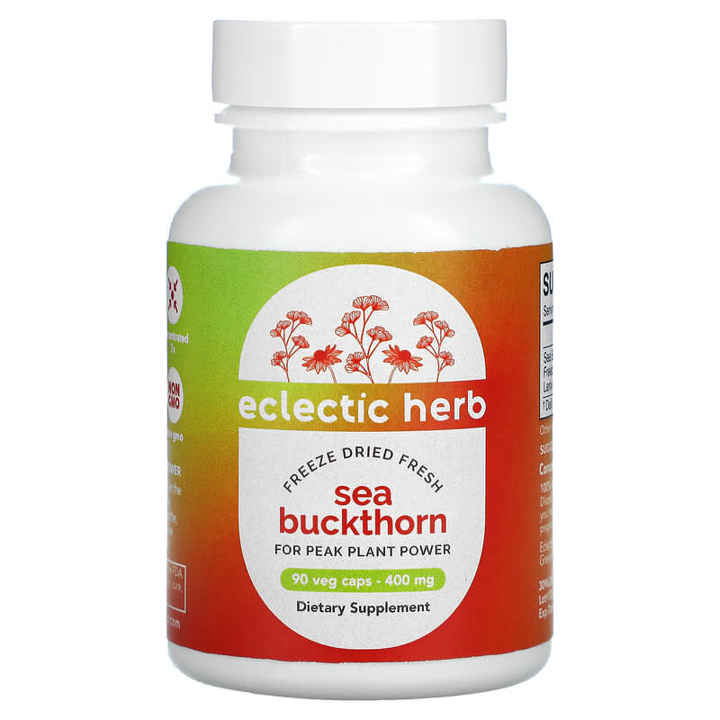 Eclectic Institute Freeze Dried Fresh Sea Buckthorn 400 mg 90 Veg Caps 23363309627