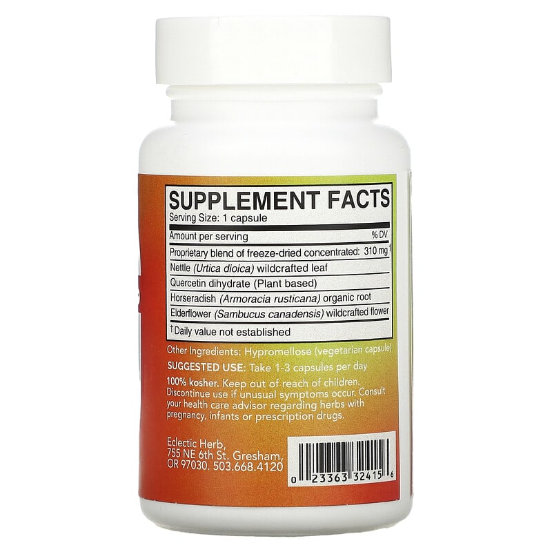 Eclectic Institute, Freeze-Dried Fresh, Sinus Support, 310 mg, 45 Veg Caps 23363324156