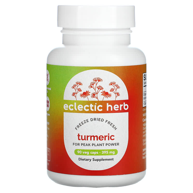 Eclectic Institute Freeze Dried Fresh Turmeric 395 mg 90 Veg Caps 23363309948