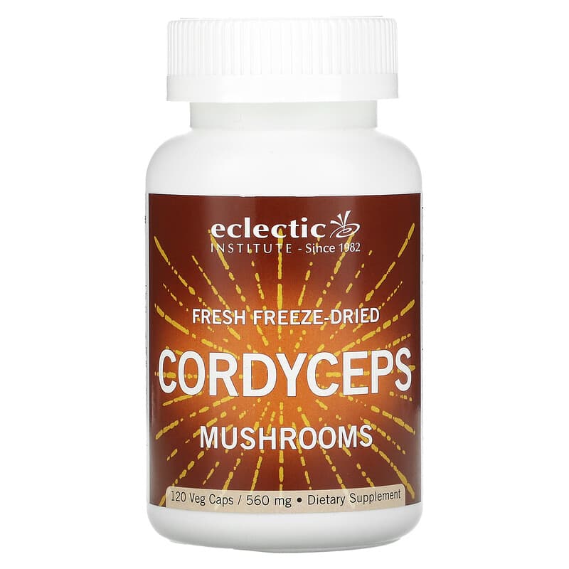 Eclectic Institute Fresh Freeze-Dried Cordyceps Mushrooms 560 mg 120 Veg Caps 23363301003