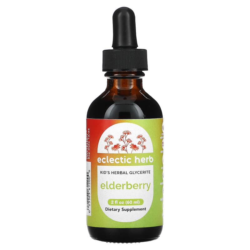 Eclectic Institute Kid's Herbal Glycerite Elderberry 2 fl oz (60 ml) 23363612000