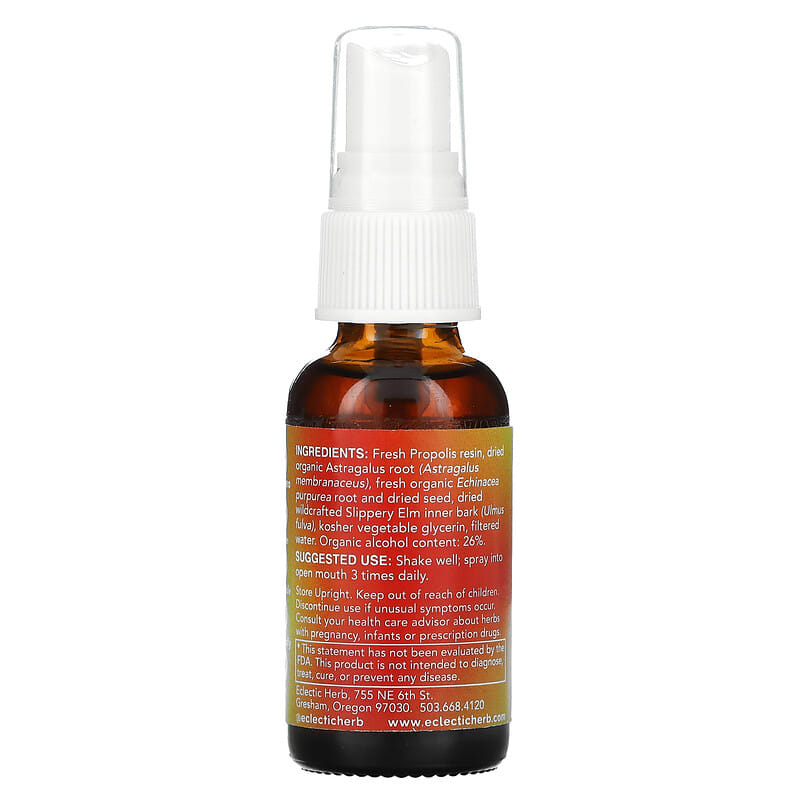 Eclectic Institute, Kid's Throat Spray, Propolis Astragalus, 1 fl oz (30 ml) 23363631025