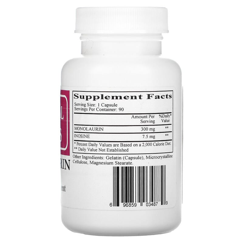 Ecological Formulas, Monolaurin, 300 mg, 90 Capsules 696859034879