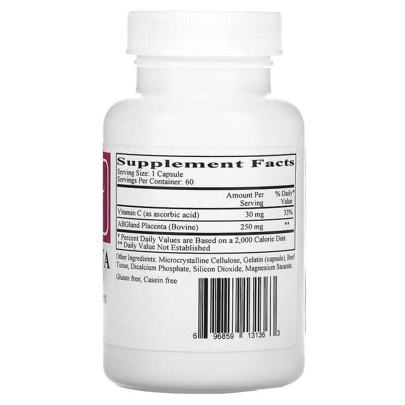 Ecological Formulas, Placenta, 60 Capsules 696859131363