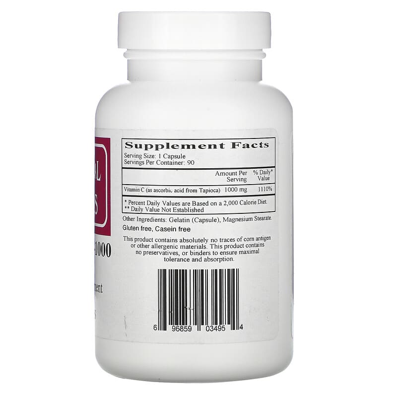 Ecological Formulas, Vitamin C-1000, 90 Capsules 696859034954