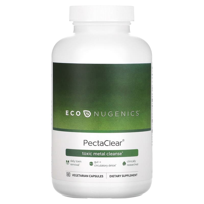 Econugenics PectaClear Toxic Metal Cleanse 180 Vegetarian Capsules 892985000256