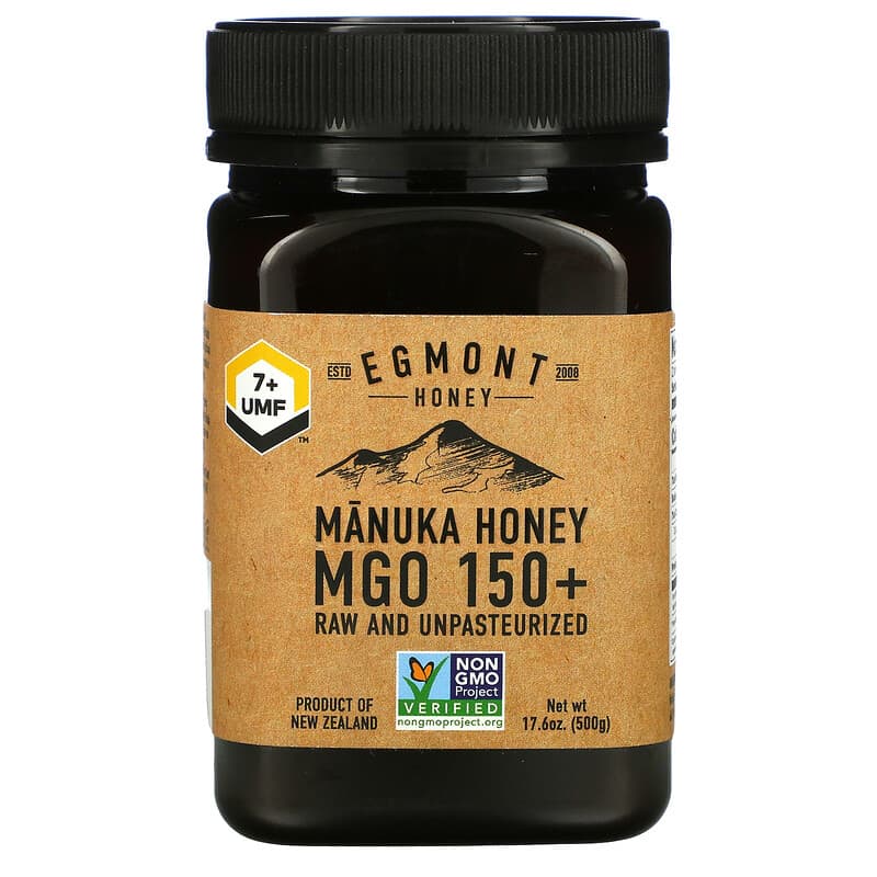 Egmont Honey Manuka Honey Raw And Unpasteurized 150+ MGO 17.6 oz (500 g) 9421034911277
