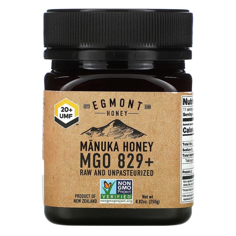 Egmont Honey Manuka Honey Raw And Unpasteurized 829+ MGO 8.82 oz (250 g) 9421904958371