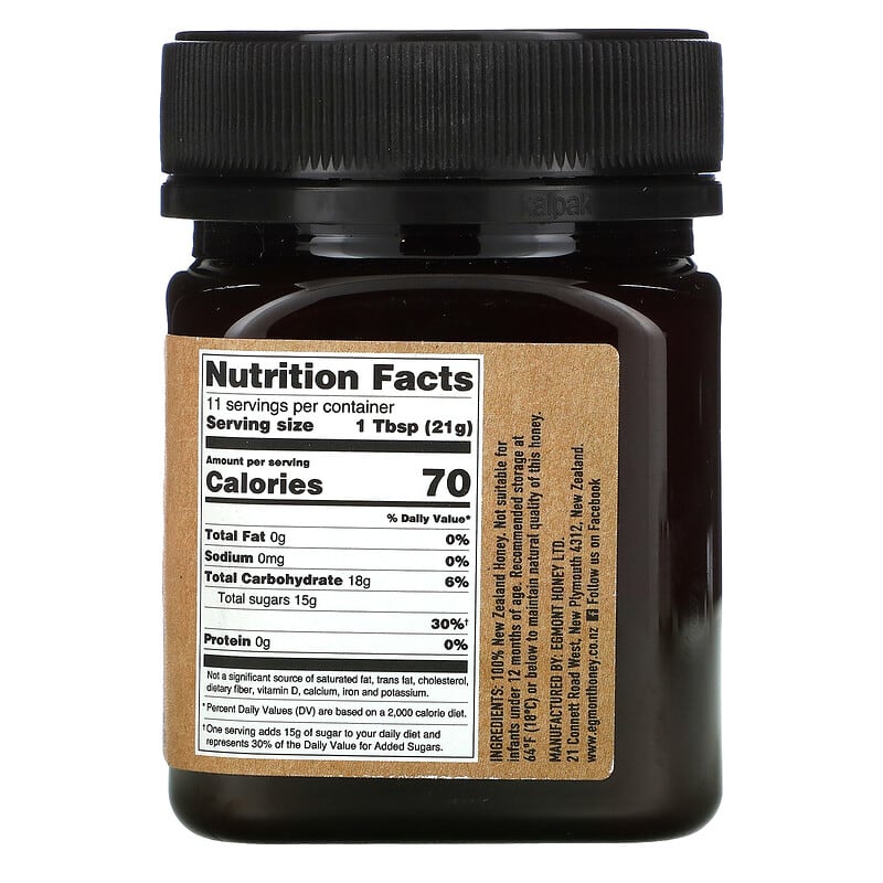 Egmont Honey, Multifloral Manuka Honey, Raw And Unpasteurized, MGO 100+, 8.82 oz (250 g) 9421034911253