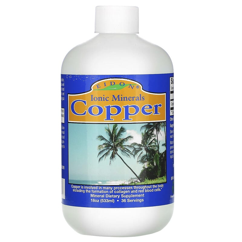 Eidon Mineral Supplements Copper 18 oz (533 ml) 640923000055