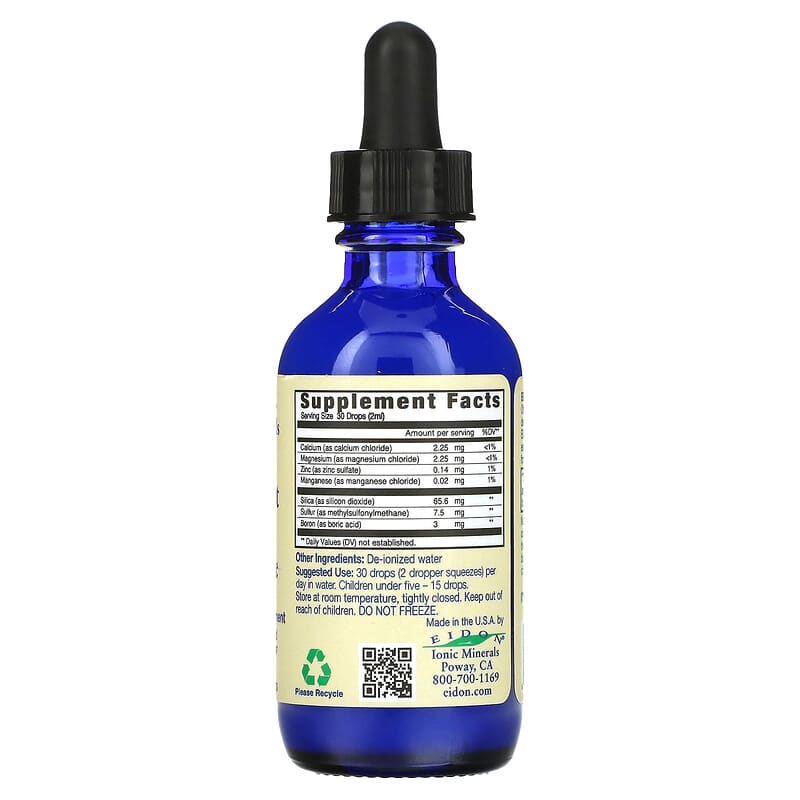 Eidon Mineral Supplements, Ionic Minerals, Bone Support, Liquid Concentrate, 2 oz (60 ml) 640923000222